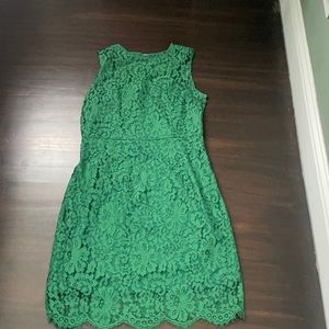 Green lace dress